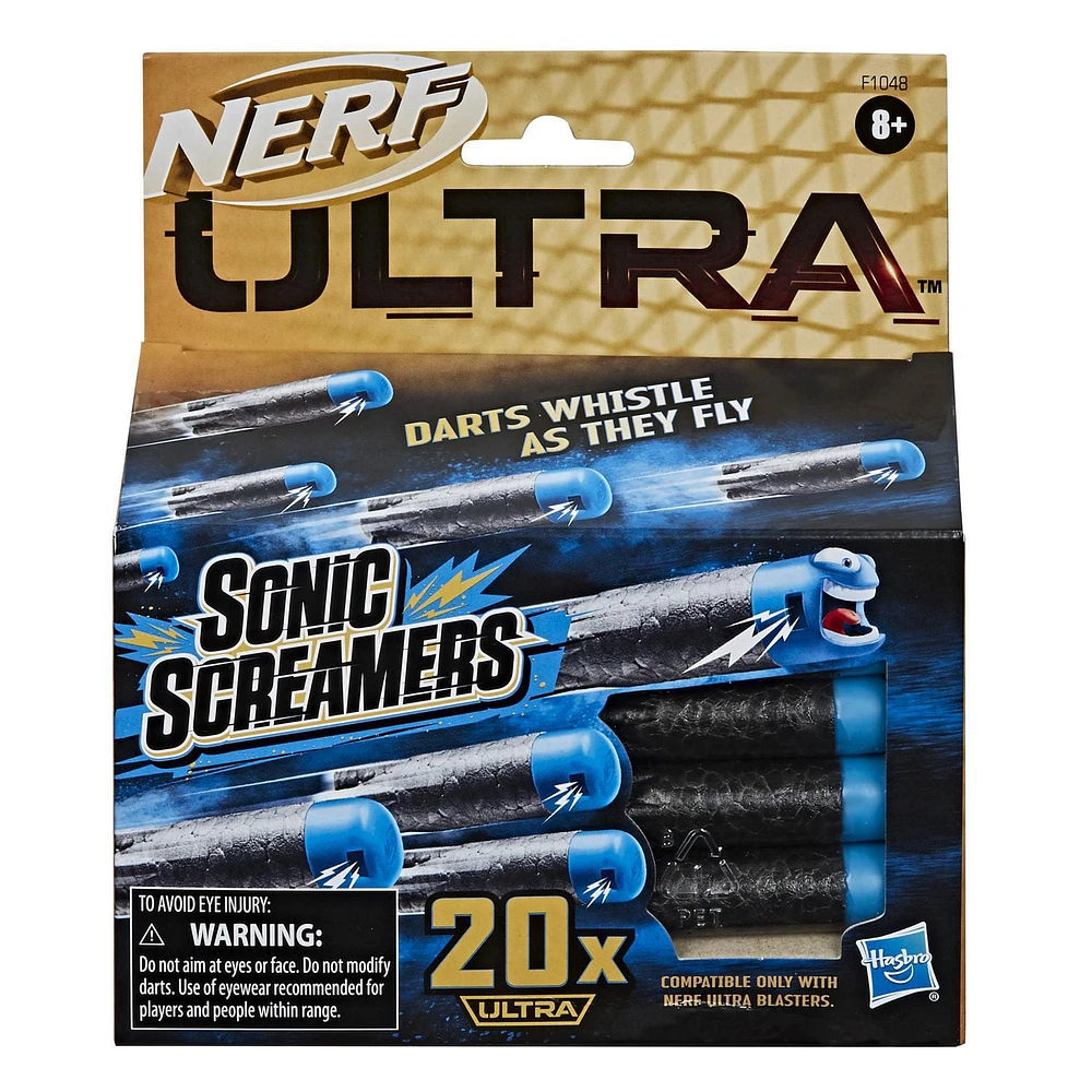 Nerf Ultra Sonic Screamers 20-Dart Refill Pack, Ages 8 and up