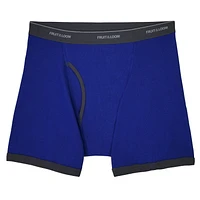 Fruit of the Loom Mens' Low Rise Boxer Briefs, 4-Pack