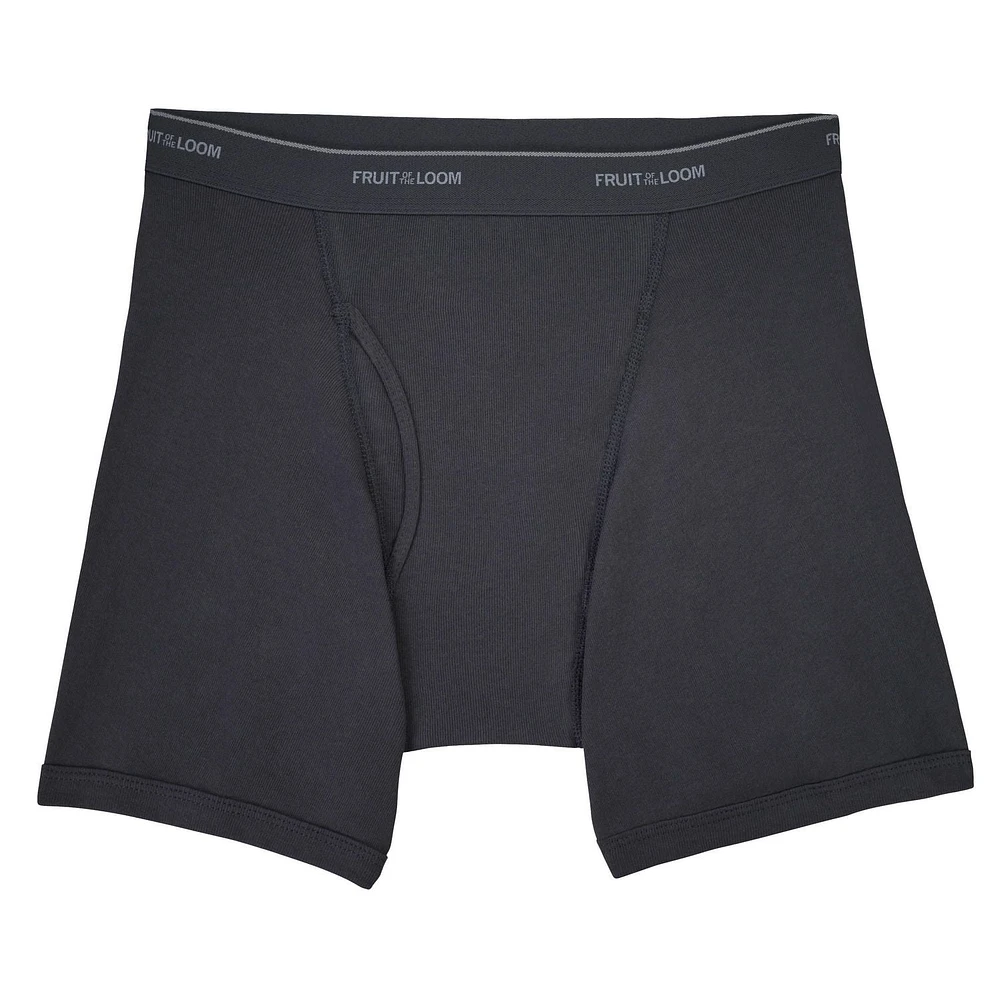 Fruit of the Loom Mens' Low Rise Boxer Briefs, 4-Pack