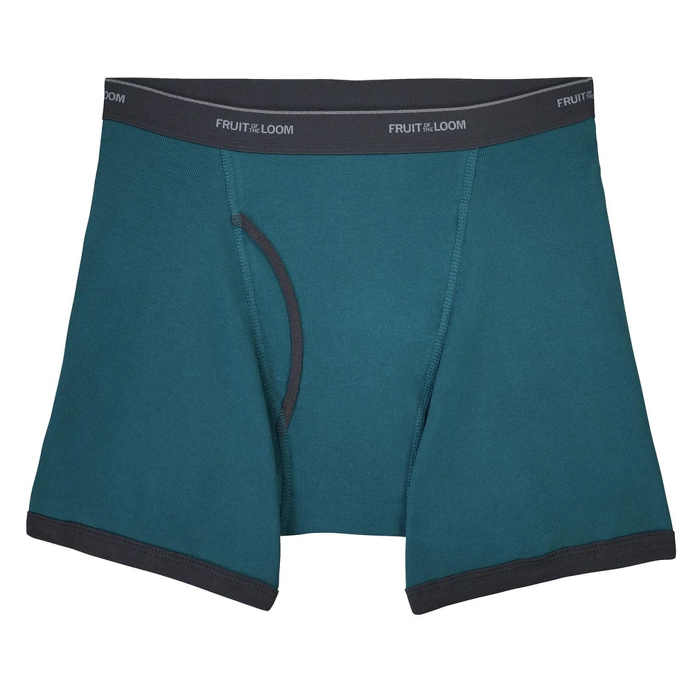 Fruit of the Loom Mens' Low Rise Boxer Briefs, 4-Pack