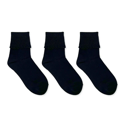 Secret® Cuff Socks 3pk, Sizes 6-10