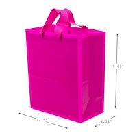 Hallmark 9" Medium Solid Colour Gift Bags - Pack of 4 in Red, Blue, Light Pink and Hot Pink for Birthdays, Baby Showers, Retirements or Any Occasion