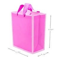 Hallmark 9" Medium Solid Colour Gift Bags - Pack of 4 in Red, Blue, Light Pink and Hot Pink for Birthdays, Baby Showers, Retirements or Any Occasion