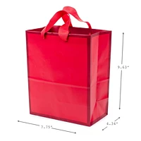 Hallmark 9" Medium Solid Colour Gift Bags - Pack of 4 in Red, Blue, Light Pink and Hot Pink for Birthdays, Baby Showers, Retirements or Any Occasion