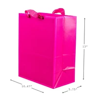 Hallmark 13" Large Solid colour Gift Bags - Pack of 3 (Red, Blue, Hot Pink) for Birthdays, Baby Showers, Holidays and More