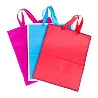 Hallmark 13" Large Solid colour Gift Bags - Pack of 3 (Red, Blue, Hot Pink) for Birthdays, Baby Showers, Holidays and More