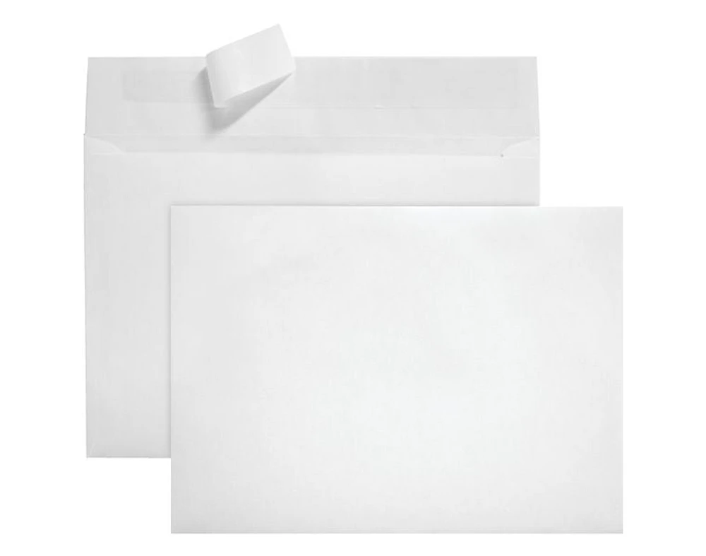 Quality Park White Greeting Card Envelopes with Peel and Stick Closure