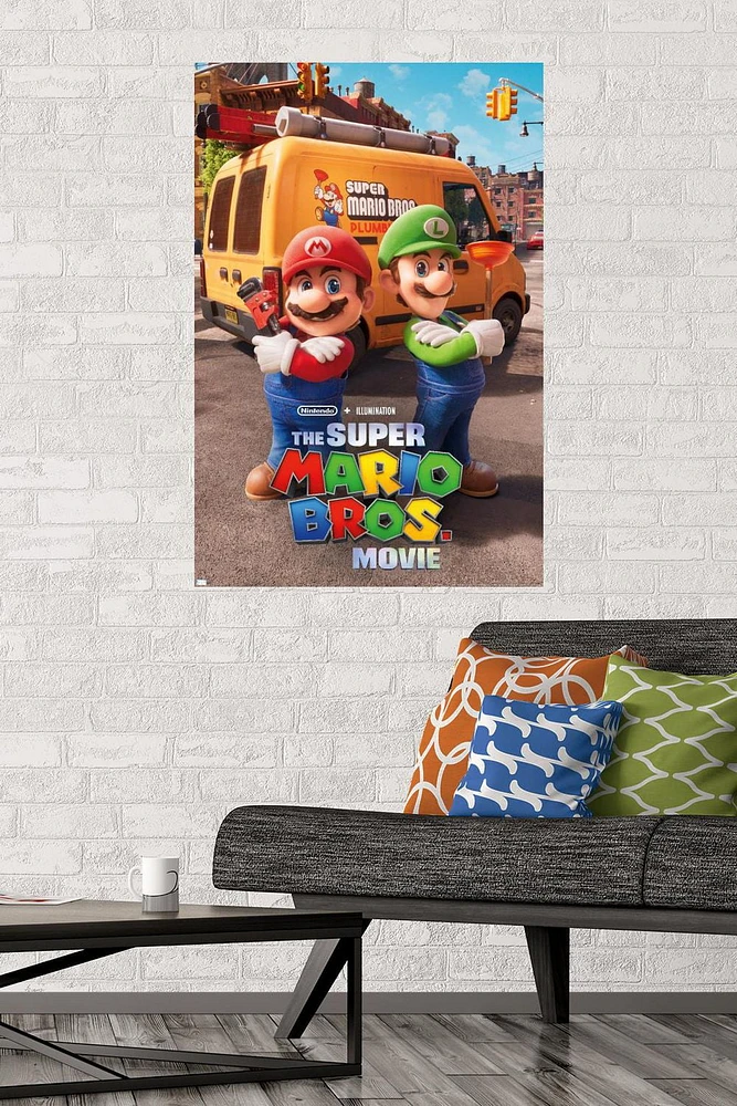 The Super Mario Bros. Movie - Brooklyn Key Art Wall Poster, 22.375" x 34"