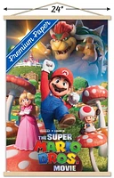 The Super Mario Bros. Movie - Mushroom Kingdom Key Art Wall Poster, 22.375" x 34"