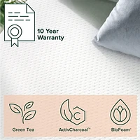 Zinus Queen Mattress, 12 Inch Green Tea Memory Foam Mattress, Mattress in a Box, CertiPUR-US Certified with Pressure Relief, 10 Years Warranty, Queen Size White