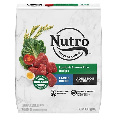 Nutro Natural Choice Large Breed Adult Dry Dog Food Lamb & Brown Rice Recipe, 13.6kg