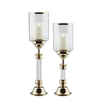 Candlesticks gold set of 2