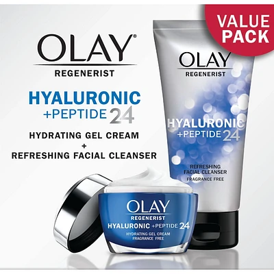 Nettoyant pour le visage Olay Regenerist acide hyaluronique + peptide 24