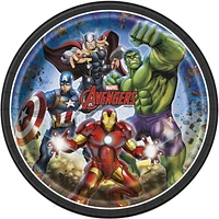 Avengers Round 9" Dinner Plates, 8ct, Disposable plates measure 9"