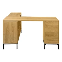 Monarch Specialties Computer Desk - 60"L / Light Oak L-Shaped Corner