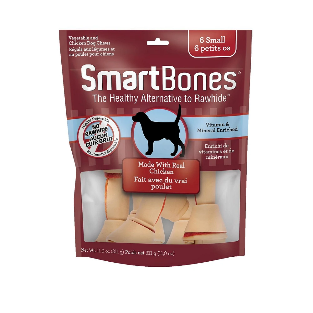 SmartBones With Real Chicken Small Chews 6 Count, Rawhide-Free Chews For Dogs