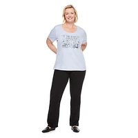Iyla Women's Plus Interlock Crew Neckline Tee