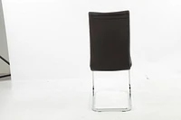 Aerys Robin Dining chairs with chrome base in Brown PU(SET OF 4)