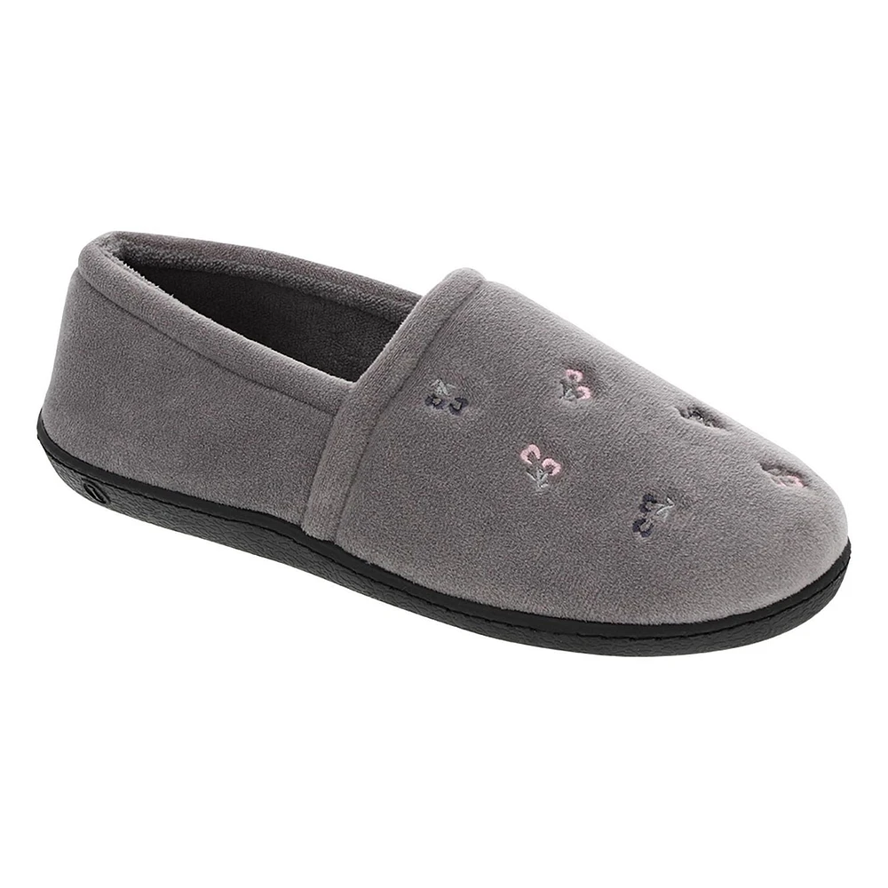 Pantoufles fermées Angie pour femmes en velours ISOspa by isotoner®