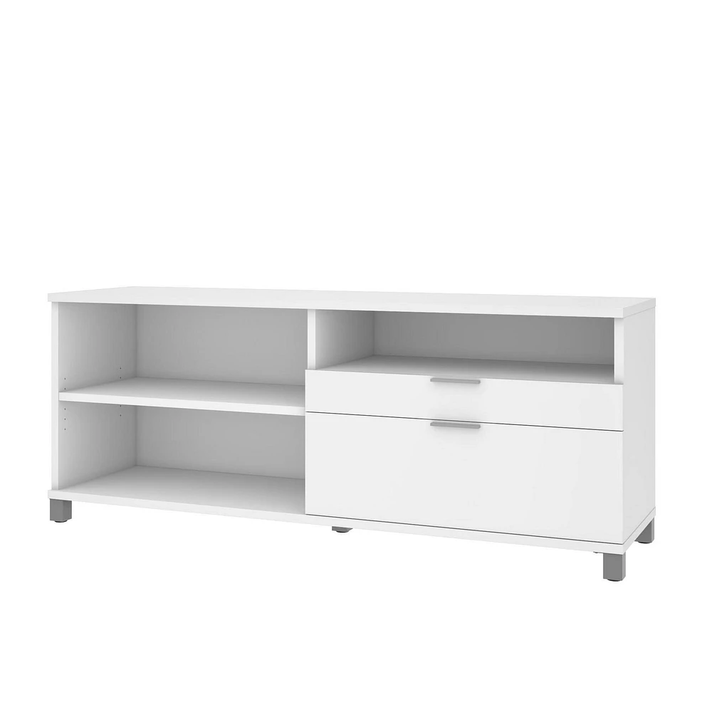 Bestar Pro-Linea 72W Credenza with 2 Drawers white