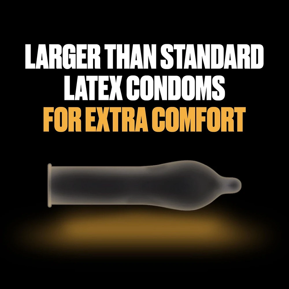 Trojan Magnum Raw Large Size Lubricated Condoms, 8 Lubricated Latex Condoms