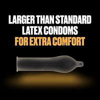 Trojan Magnum Raw Large Size Lubricated Condoms, 8 Lubricated Latex Condoms