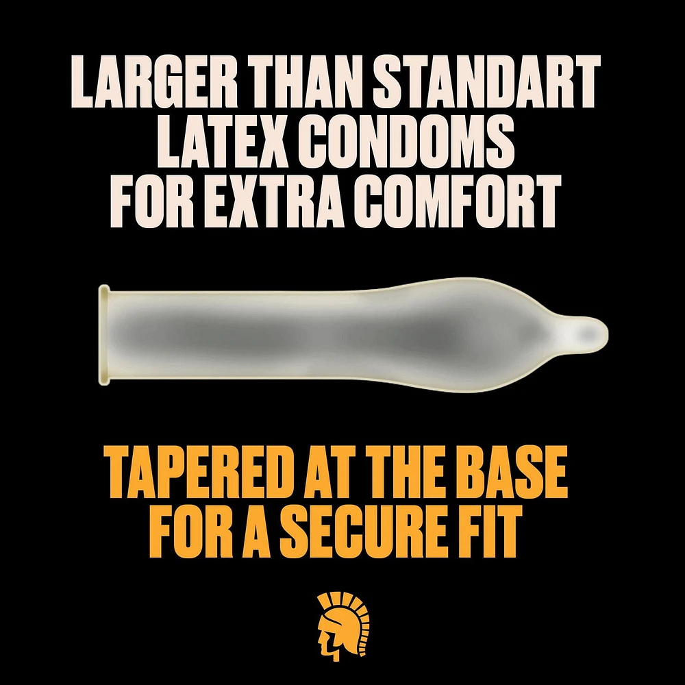 Trojan Magnum Raw Large Size Lubricated Condoms, 8 Lubricated Latex Condoms