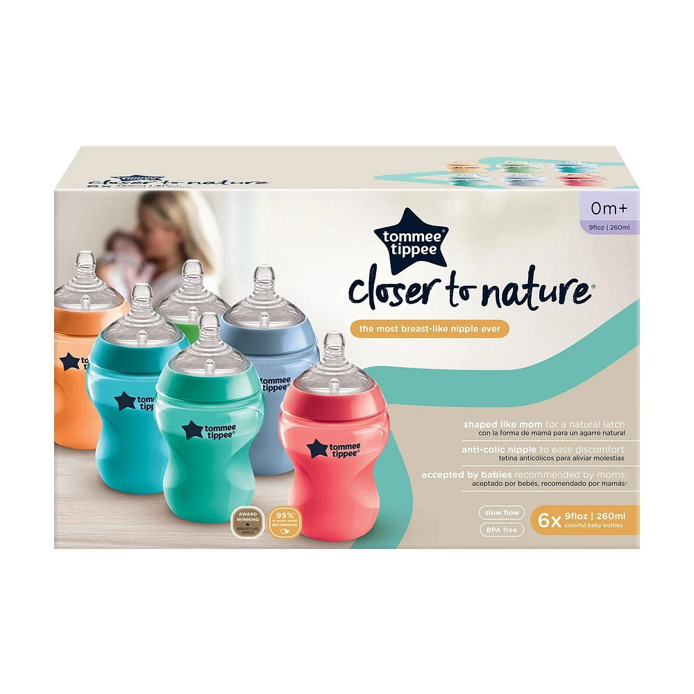 Tommee Tippee Closer to Nature Fiesta Baby Bottle, 9oz