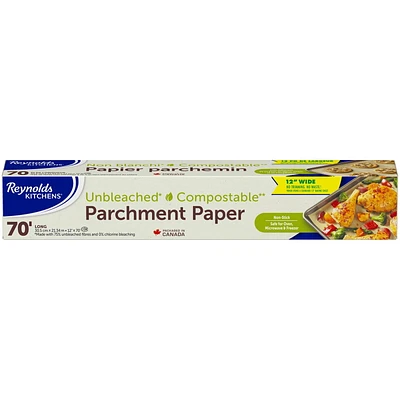 Reynolds Kitchens Lot de 2 feuilles de papier parchemin non blanchi - 30,5 x 20,8 m