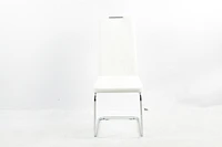 Aerys Marie Dining chairs with chrome base  in White PU(Set of 4)