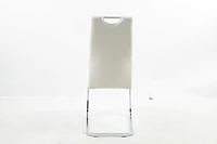 Aerys Marie Dining chairs with chrome base  in White PU(Set of 4)