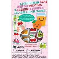 Mello Smello Valentine's Day Scented Erasers Valentines Kiddie Cards, 16 CT