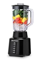 Toastmaster 6 Speed Blender, Black, Plastic Jar, 48 ounce, BPA free