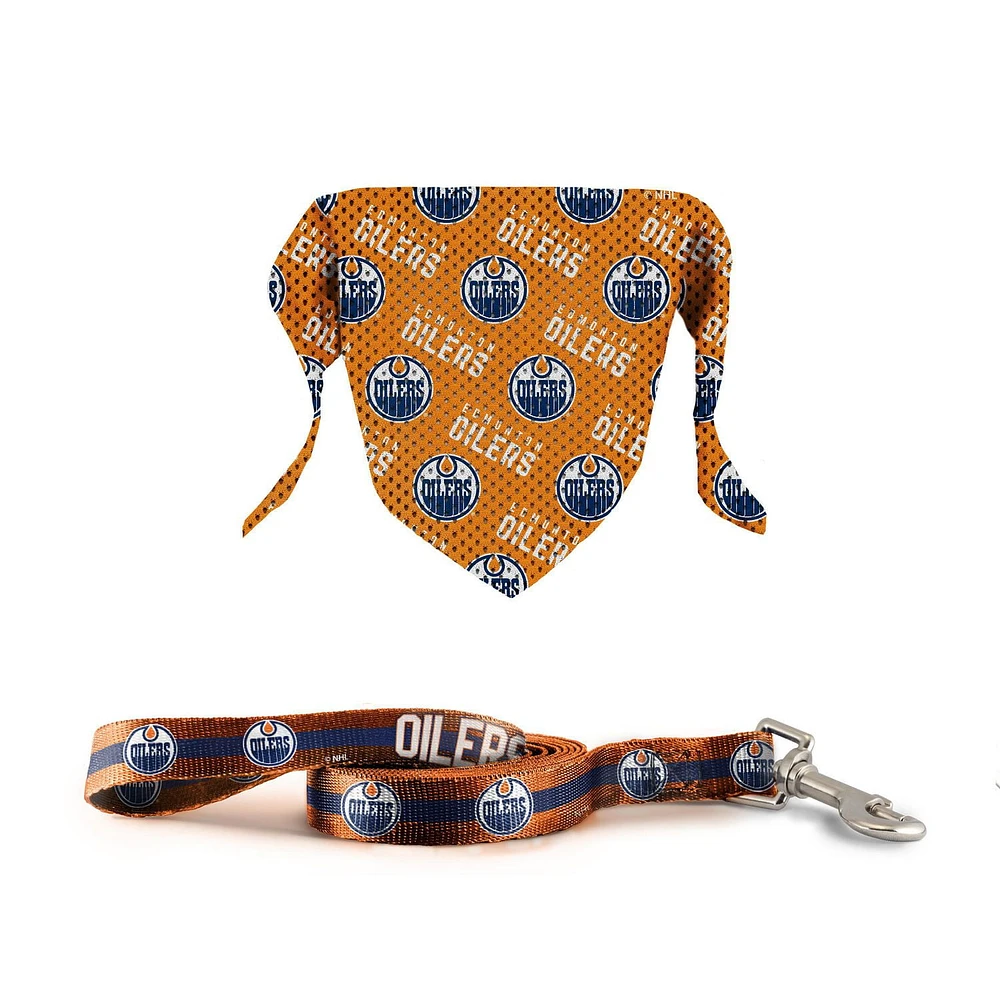 The Sports Vault 6" Leash & Pet Bandana Edmonton Oilers