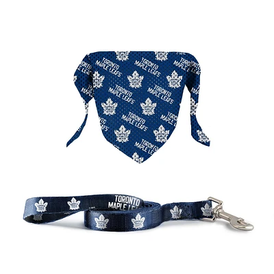 The Sports Vault 6" Leash & Pet Bandana Toronto Maple Leafs