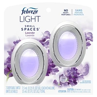 Febreze LIGHT Small Spaces Light Air Freshener, Lavender, 7.5 mL, Pack of 2