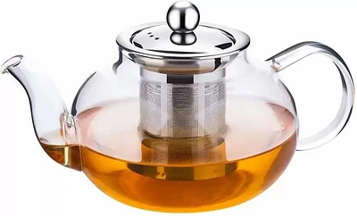 Sunwealth Borosilicate Glass Tea Pot, Capacity: 600ml / 4 cups