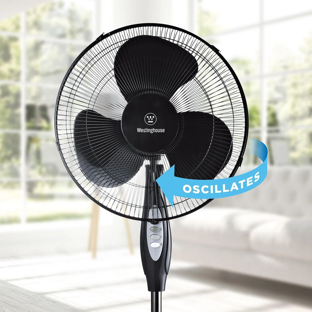 WESTINGHOUSE 16" PEDESTAL 2 IN 1 STAND + WALL FAN