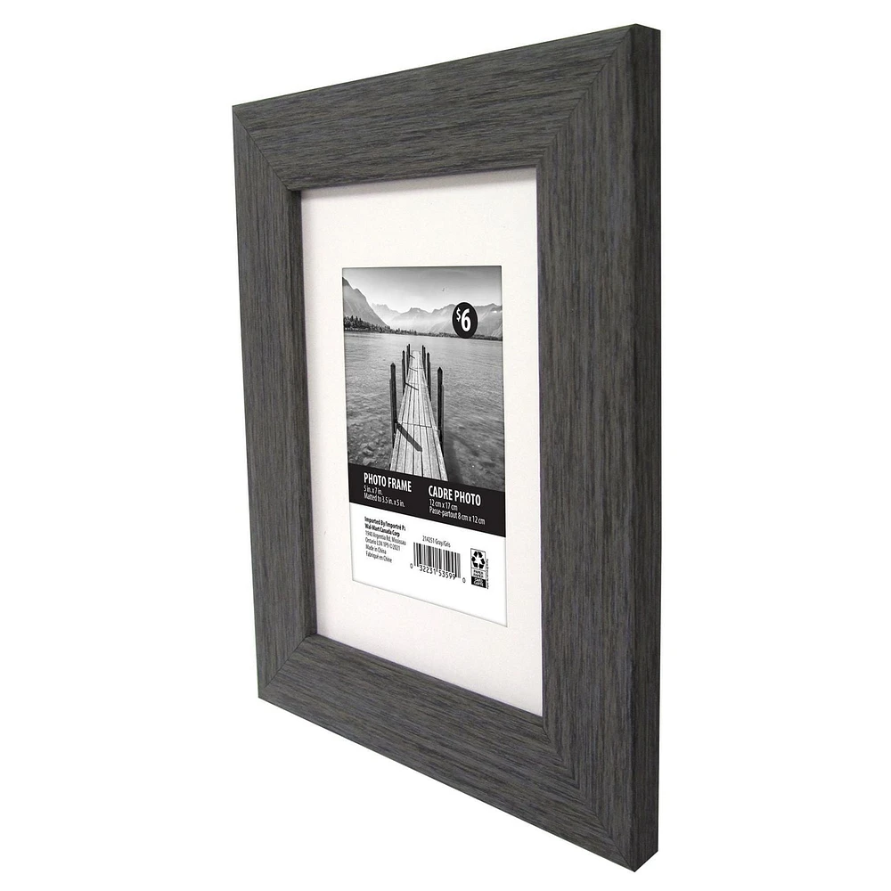 Tinta Matted Dark Grey Photo Frame, Textured dark gray