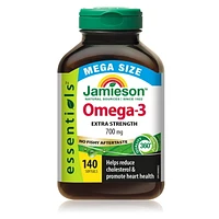 Jamieson Omega-3 Extra Strength 700 mg No Fishy Aftertaste, Mega Size