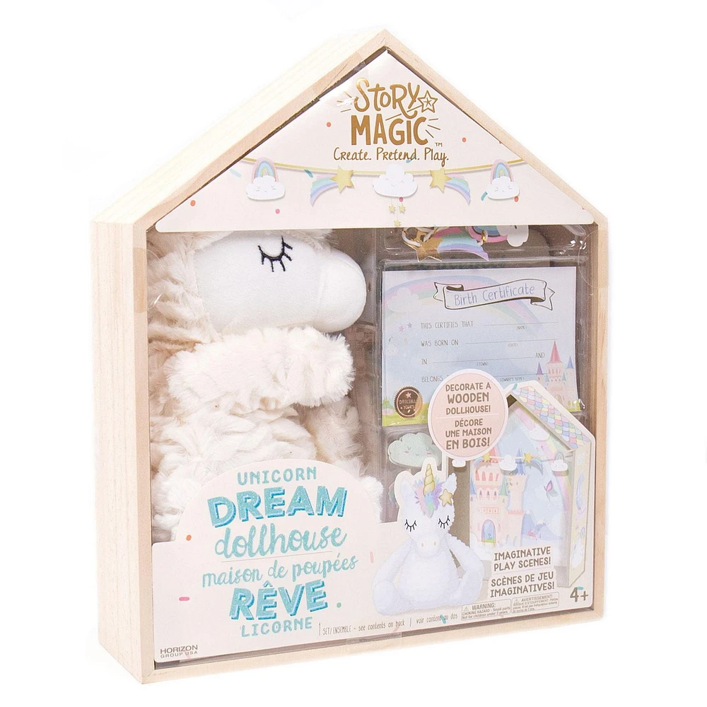 Story Magic Maison de Poupées Rêve Licorne Inclut un petit compagnon en peluche!