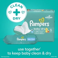 Lingettes pour bébés Pampers Baby-Clean, parfum Baby Fresh, 3X boîtes distributrices, 216 lingettes 216CT