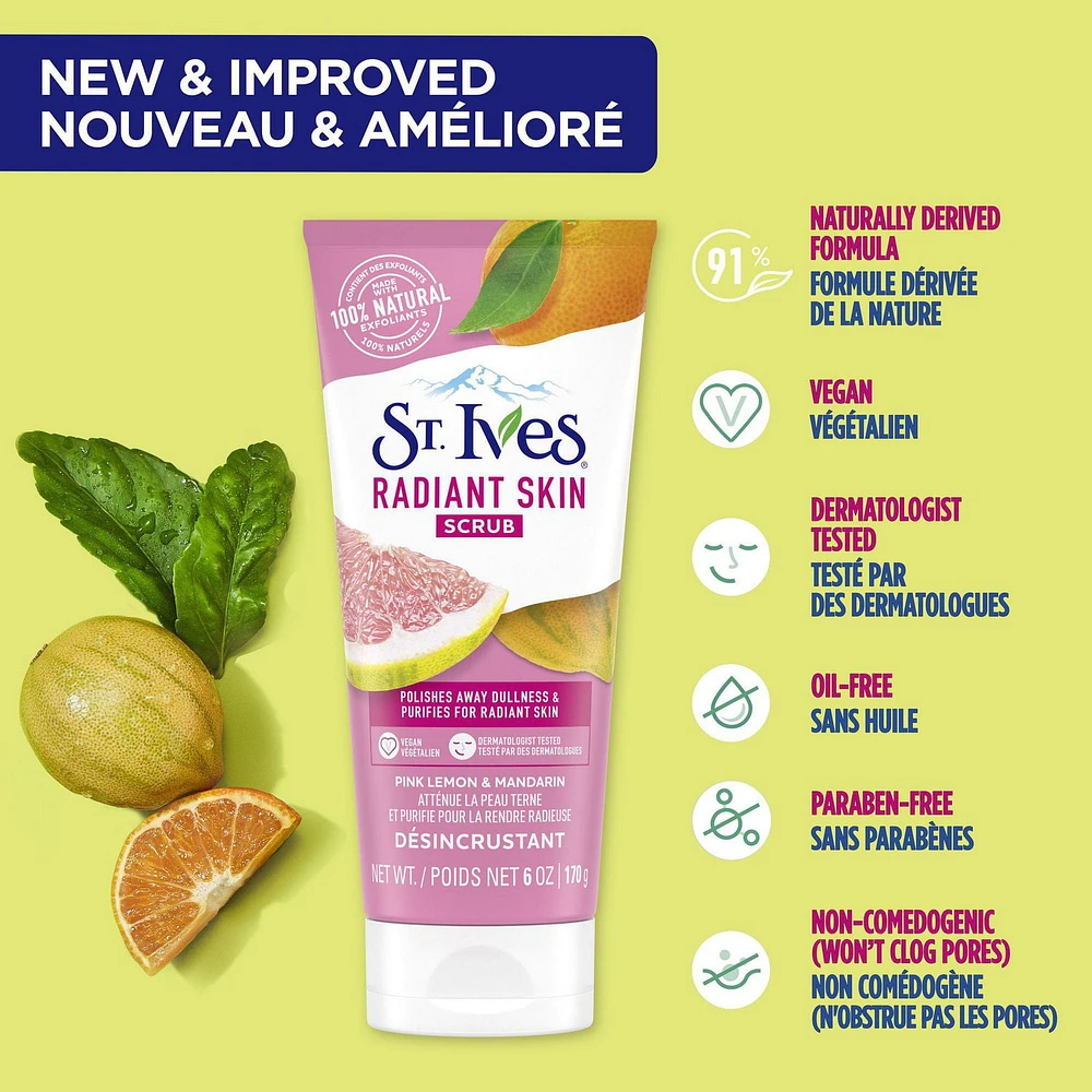 St. Ives Pink Lemon & Mandarin Orange Scrub, 170 g Scrub