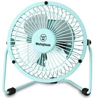 WESTINGHOUSE 4" MINI USB DESK FAN, 360° ADJUSTABLE FAN HEAD