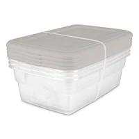 Sterilite Set of (4) 11.4 L Storage Boxes Grey