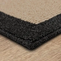 Hometrends Borderwell Polyester Accent Rug Grey, 30" x 45", Borderwell Accent Rug 30x45