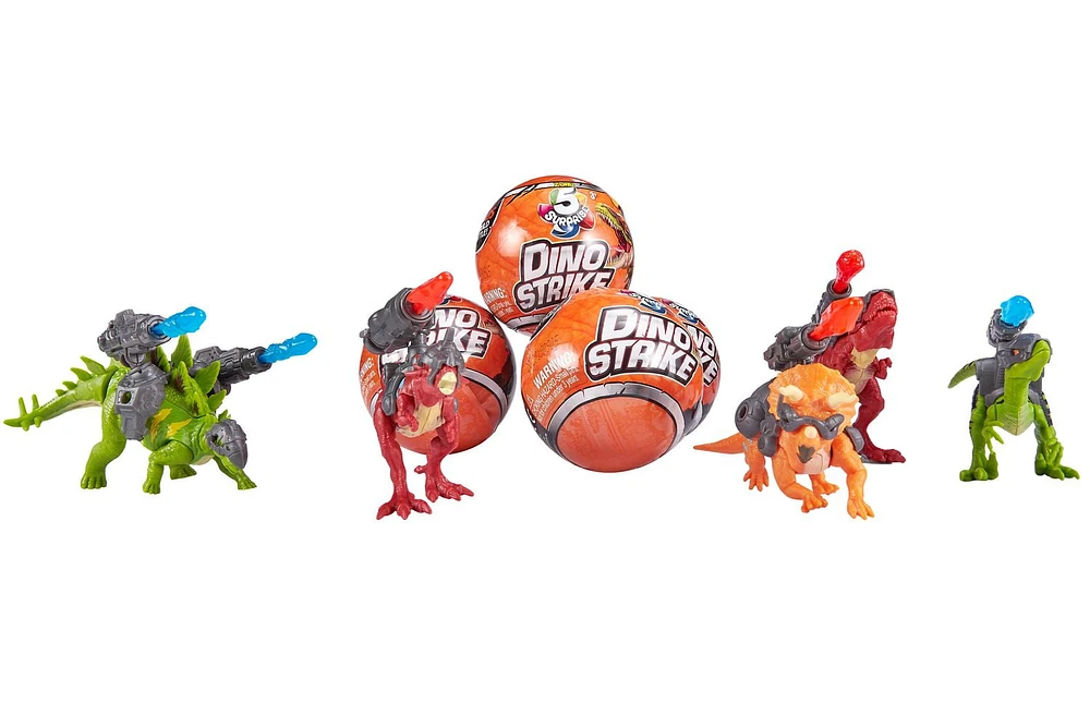 5 Surprise Dino Strike Surprise Mystery Battling Collectible Dinos, By Zuru