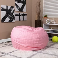 Oversized Light Pink Dot Bean Bag Chair