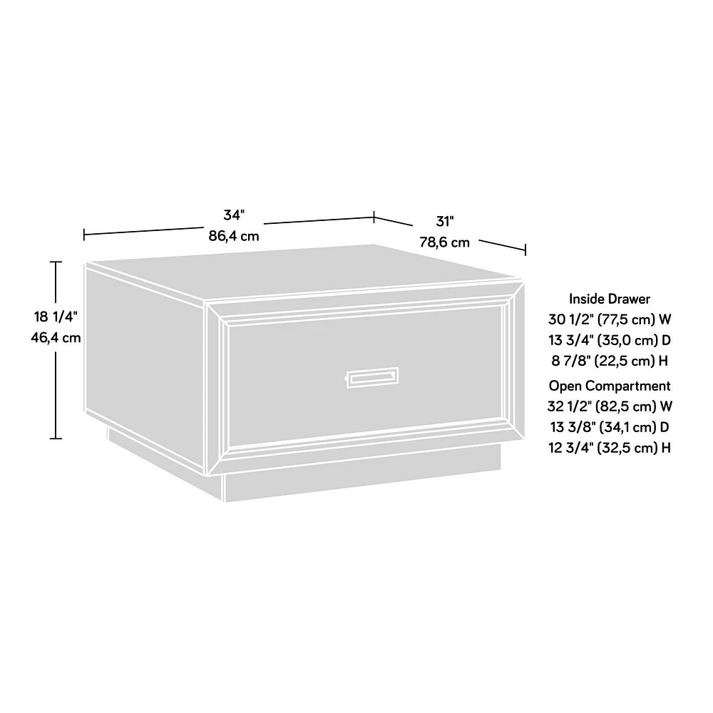 Sauder Hayes Garden Coffee Table, Ashen Oak, 434776