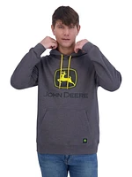 John Deere Men’s and Big Men’s Graphic Logo Fleece Pullover Fleece Hoodie